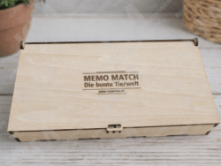 Memo‑Match Holz‑Gedächtnisspiel – Klassisches Memory mit Box, perfekt für Kinder & Familie