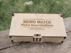 Memo‑Match Holz‑Gedächtnisspiel – Klassisches Memory mit Box, perfekt für Kinder & Familie