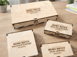 Memo‑Match Holz‑Gedächtnisspiel – Klassisches Memory mit Box, perfekt für Kinder & Familie