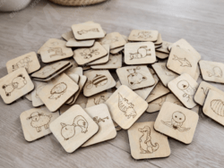 Memo‑Match Holz‑Gedächtnisspiel – Klassisches Memory mit Box, perfekt für Kinder & Familie