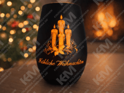 Stimmungsvolles Windlicht aus Schwarzem Glas für besondere Momente