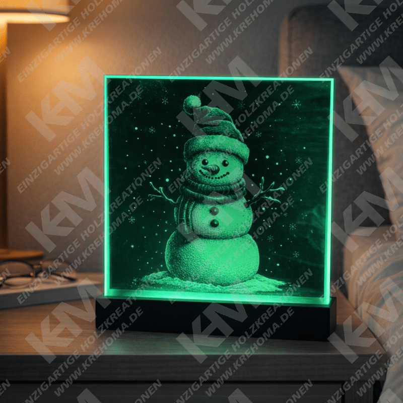 Eleganter Spiegel 15x15 cm mit individueller Gravur – Bild oder Text nach Wunsch