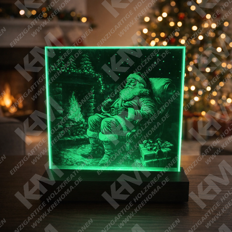 Eleganter Spiegel 15x15 cm mit individueller Gravur – Bild oder Text nach Wunsch