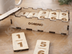 Holz‑Domino‑Spiel – Klassisches Familienspiel mit Box & Domino‑Steine