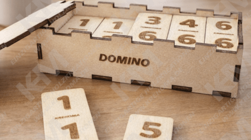 Holz‑Domino‑Spiel – Klassisches Familienspiel mit Box & Domino‑Steine