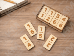 Holz‑Domino‑Spiel – Klassisches Familienspiel mit Box & Domino‑Steine