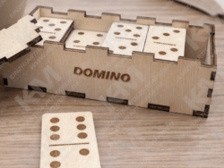 Holz‑Domino‑Spiel – Klassisches Familienspiel mit Box & Domino‑Steine