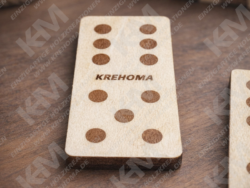 Holz‑Domino‑Spiel – Klassisches Familienspiel mit Box & Domino‑Steine