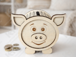 Personalisierte Holz-Spardose Schweinchen mit Namen – süßes Sparschwein Geschenk