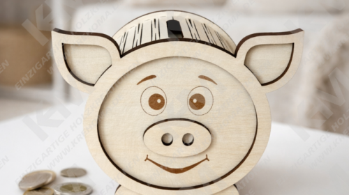 Personalisierte Holz-Spardose Schweinchen mit Namen – süßes Sparschwein Geschenk