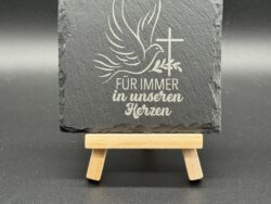 Mini Staffelei mit Schieferplatte 10×10 cm