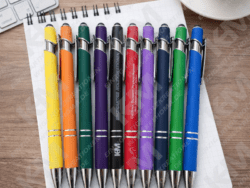 Personalisierter Gummierter Stylus Kugelschreiber mit Gravur