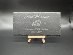 Mini Staffelei mit Schieferplatte 20×10 cm