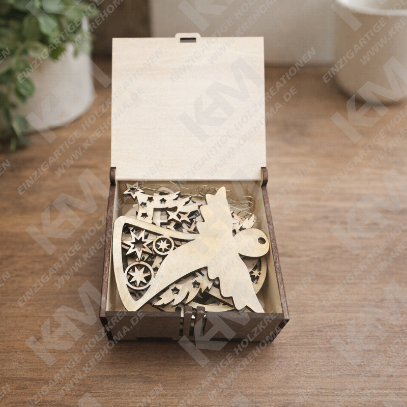 Christbaumschmuck aus Sperrholz – Holz‑Anhänger für Weihnachtsbaum & Deko