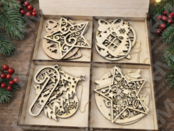 Christbaumschmuck aus Sperrholz – Holz‑Anhänger für Weihnachtsbaum & Deko