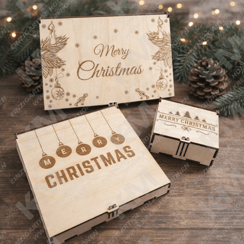 Christbaumschmuck aus Sperrholz – Holz‑Anhänger für Weihnachtsbaum & Deko