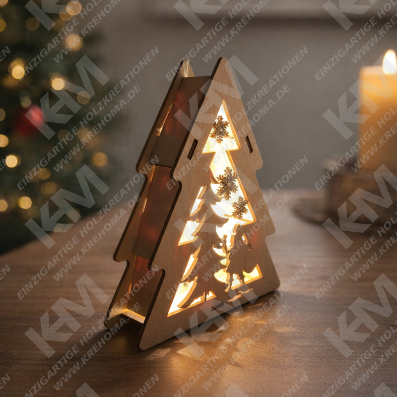 Weihnachtsbaum-Dekoleuchte mit USB-LED-Lichterkette – festliche Stimmung für Ihr Zuhause