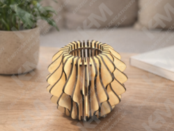 Teelichthalter „Wave“ aus Holz – moderne Deko mit Wellenform für gemütliches Licht