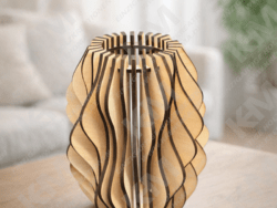 Teelichthalter „Wave“ aus Holz – moderne Deko mit Wellenform für gemütliches Licht