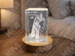 Personalisierter K9-Kristallglasblock mit individueller 3D-Gravur